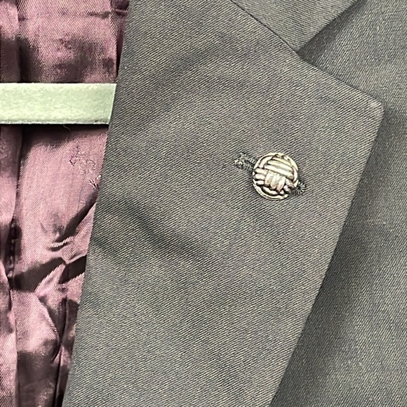 New Jack Victor Esprit Wool Suit Jacket Blazer Black Sz 38S - Picture 4 of 16